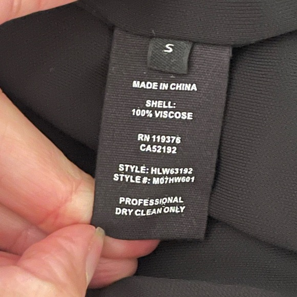 HELMUT LANG SCALA MIDI DRESS BASALT BLACK {$395} Spaghetti Strap Longsleeve Sm - Picture 10 of 10